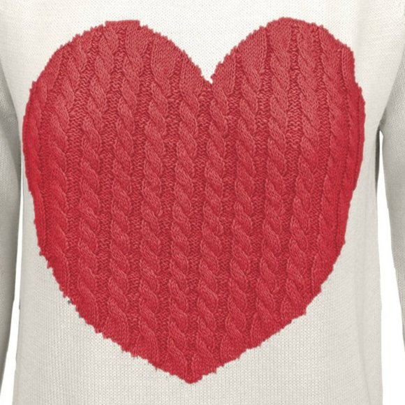 Coquette Aesthetic Heart Cable Knit Sweater, Pullover - Picture 7 of 7